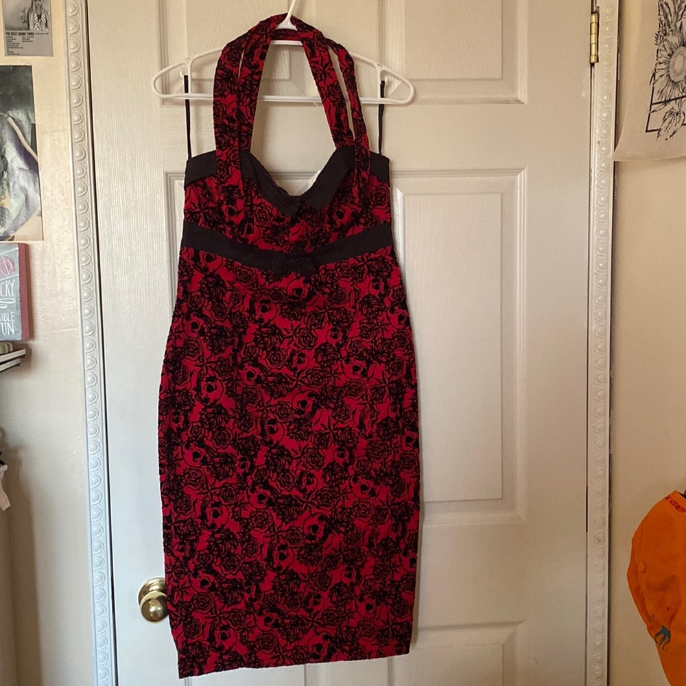 Vintage Gothic Strapless Dress
